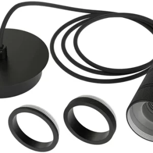 Calex 965255 Retro Pendant Set | Industrial Black | E27 | 2 mtr |