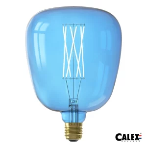 Calex 426214 LED Colours Kiruna Lamp | Bulb | 4W | E27 | Sapphire Blue | Dimmable