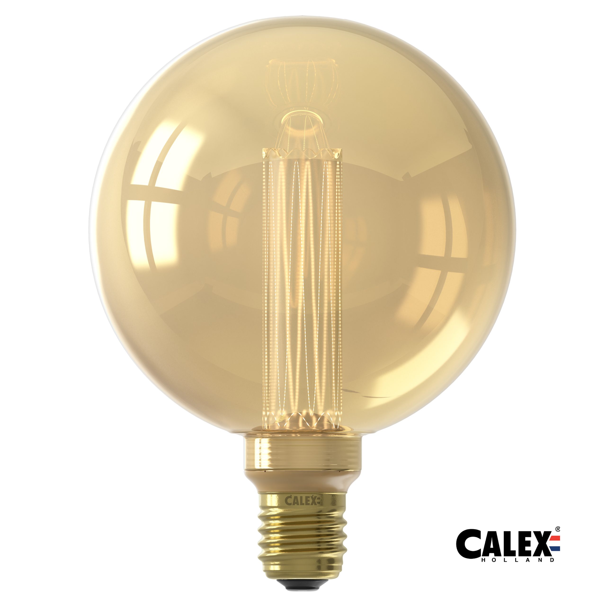 Calex 473879 LED Globe Crown Lamp, 3.5W, E27, Gold