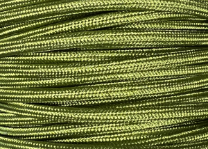 FABRIC BRAIDED OLIVE GREEN ROUND VINTAGE DECORATIVE CABLE