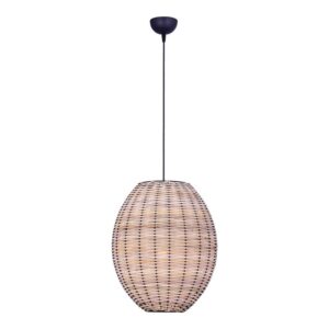 HR-204 Rattan Pendant Lamp – 30×40 cm, 1xE27 Bulb
