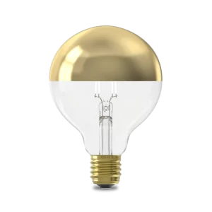 Calex Top Mirror Bulb E27 Filament G95 Gold decorative LED light bulb with gold mirrored crown